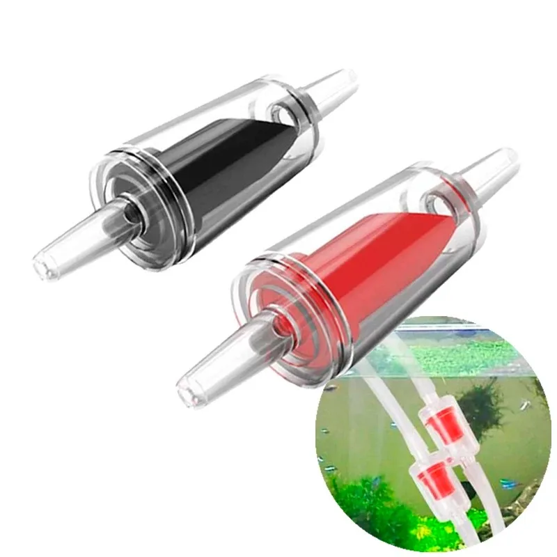 10 szt. Plastikowy zawór zwrotny jednokierunkowy do pompy powietrza akwariowej Bez powrotu System CO2 w akwarium