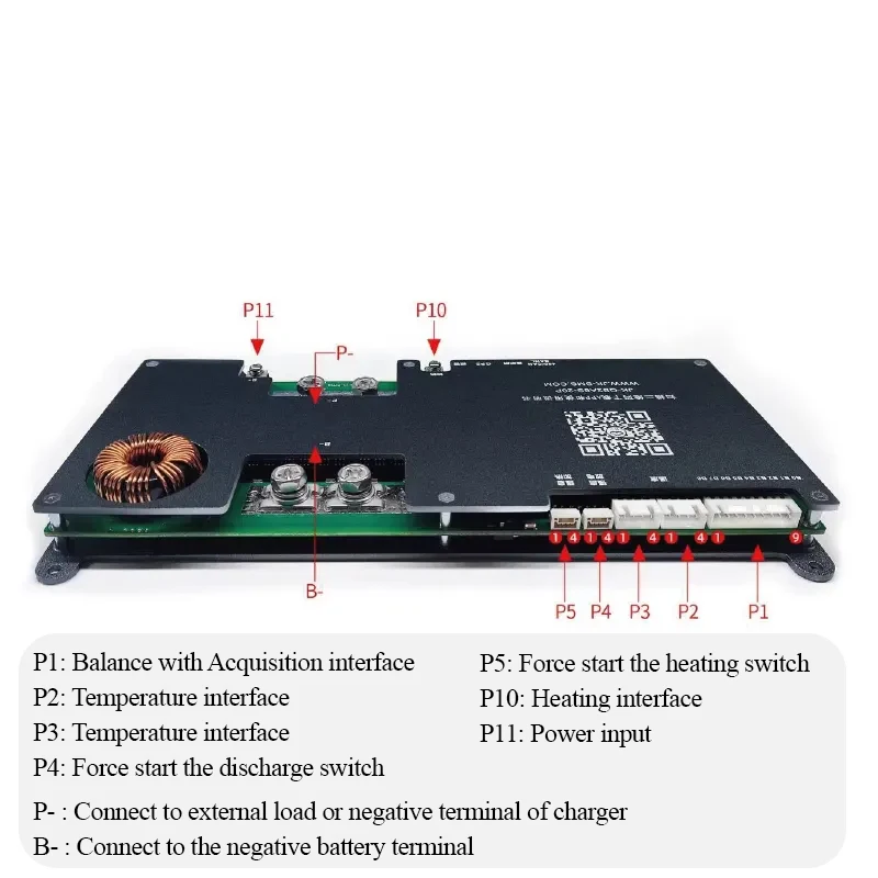 JKBMS-Pipeline Smart BMS, JK, QB2A8S20P, Active Balance, 4S, 5S, 6S, 7S, 8S, 200A, 12V, 24V, BT, Affichage de la chaleur pour Lifepo4, Eddie Ion LTO, Batterie Jikong