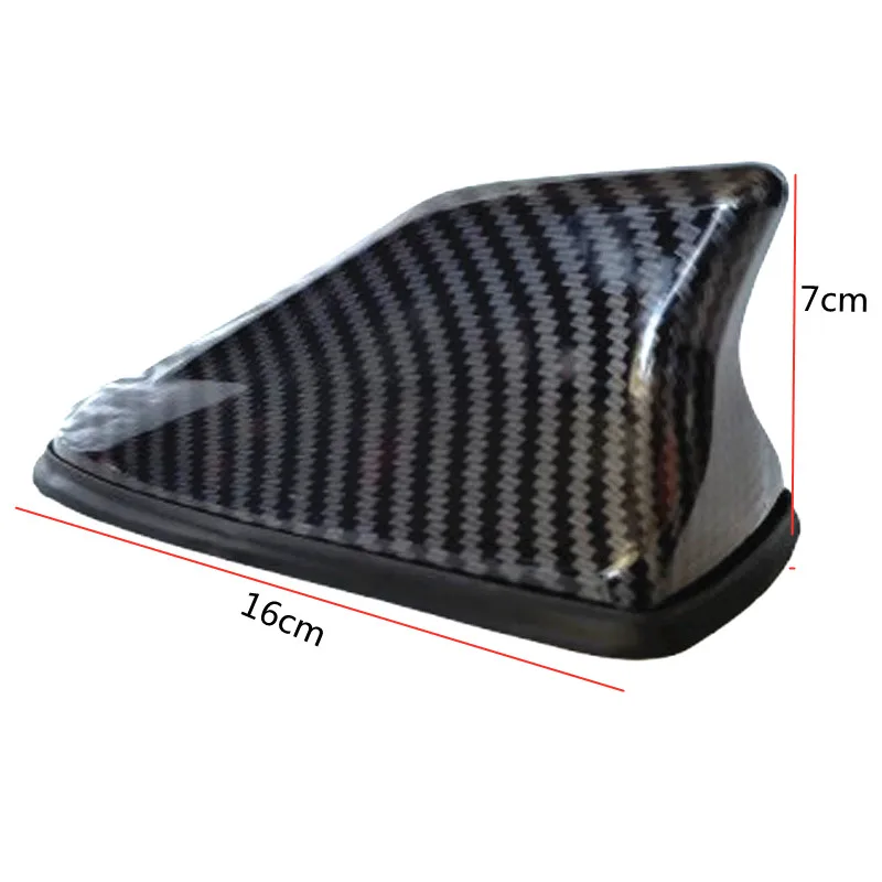 Universele Carbon Fiber Look Autodak Top Mount Haaienvin Antenne Antenne Toppers Autoradio AM FM Antenne Signaalversterker Antenne