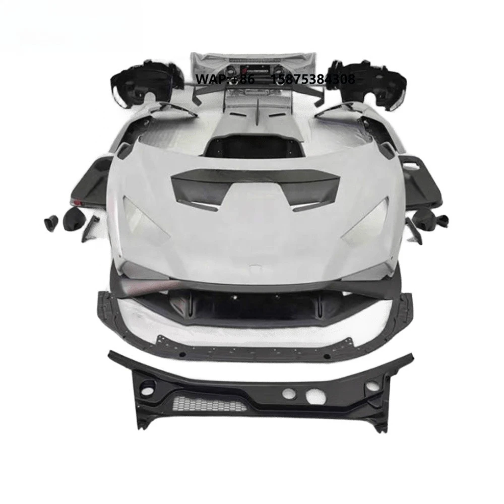 STO Style Carbon Fiber Body Kit for Huracan Front Bumper Fender Rear Spoiler Engine Hood Upgrade Parts