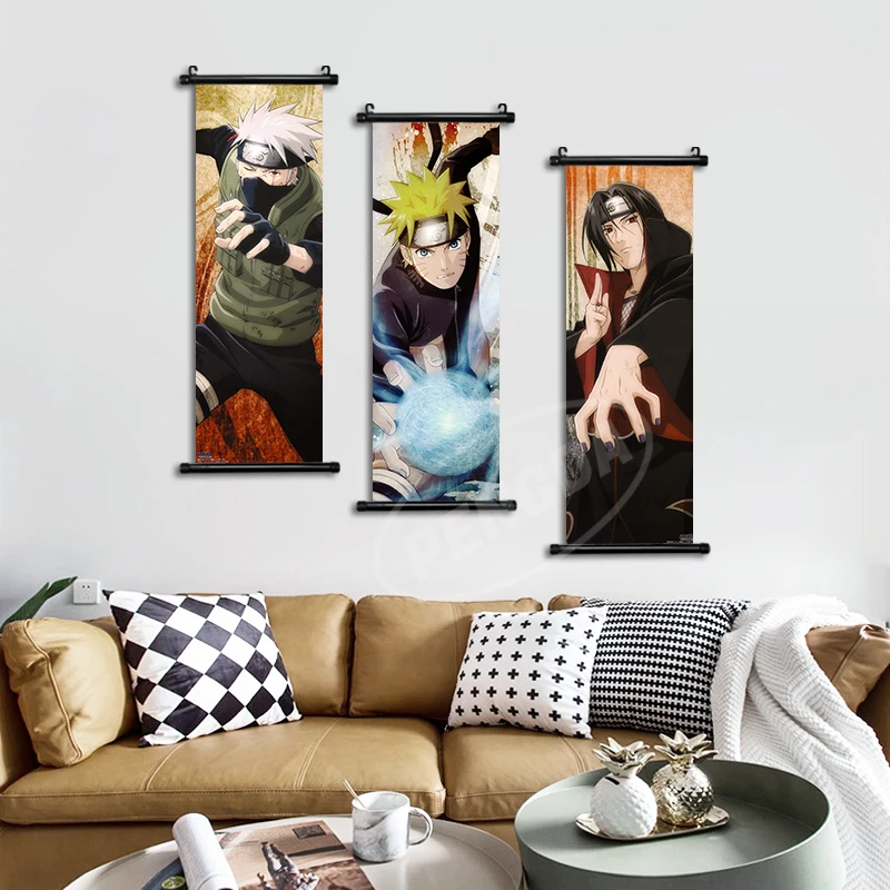 Wall Artwork Anime Canvas Naruto Painting Kakashi Picture Umaki Print Namikaze Minato Poster Hanging Scrolls Home Decoration Art