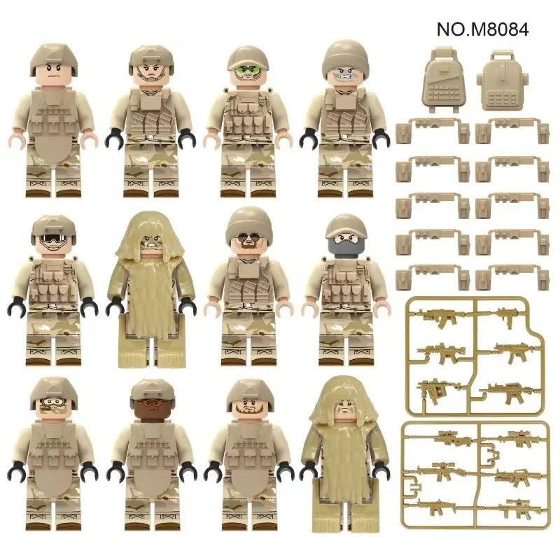Bausteine der Militärserie, Spezialpolizei, Dschungelspärlinge, handgefertigte Modelle, zusammengebautes Spielzeug, humanoide Puppen, Geburtstagsgeschenke – Detail 5