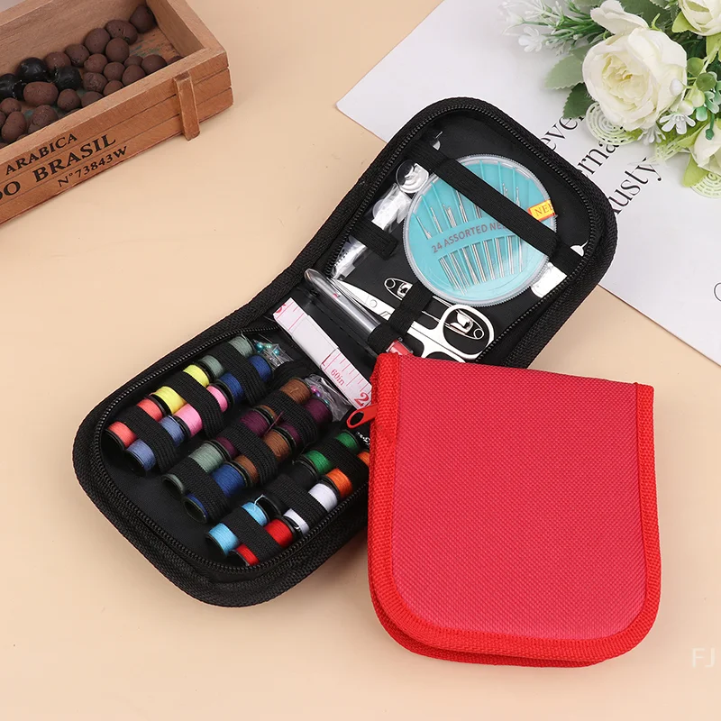 [YU] مجموعة الخياطة المحمولة صندوق الخياطة الكامل DIY التطريز اليدوى أداة الخياطة مجموعة أدوات السفر المنزلية الخياطة الملحقات