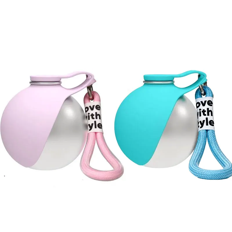 285ML Hundetrinkflasche mit Faltbarer Silikon-Schüssel 304 Edelstahl Auslaufsichere Trinkflasche für Hunde und Katzen Welpen-Wasserspender – Detail 1