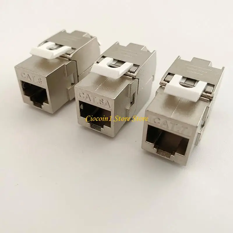 A3PC RJ45 CAT6 เครื่องมือน้อยกว่า STP Shielded แจ็คสโตนโมดูล self-Locking Cat7 CAT6A CAT6 สังกะสีโลหะผสมเครือข่าย Coupler