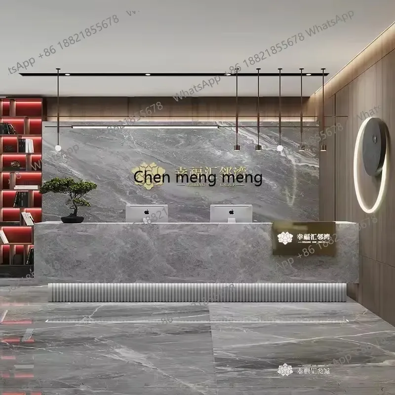 

F5822 Luxury Counter Reception Desk Organizers Hospital Closet Reception Desk Church Pulpit Escritorio Restaurant Trendy Furnitu