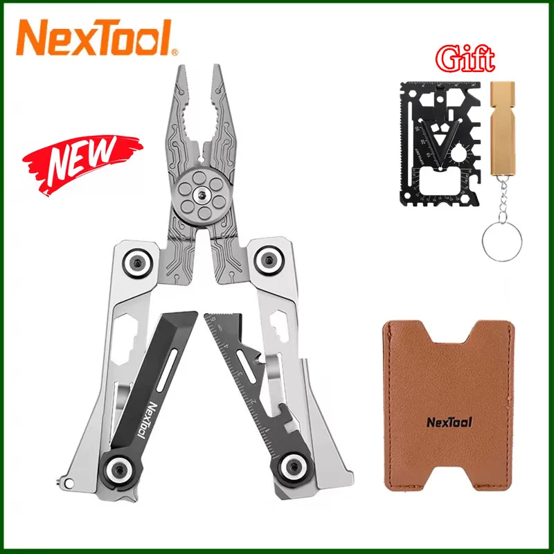 

NexTool Silver Blade EDC Tool 14 In 1 Multi Tool Portable Multi-function Thin Pliers Lightweight Multitool Gifts for Men Unique