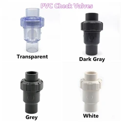 1PC 20 25 32 40 50mm UPVC Ball Check Valves Vertical Check Valve Exhaust Garden Irrigation Aquarium Adapter PVC Pipe Connector