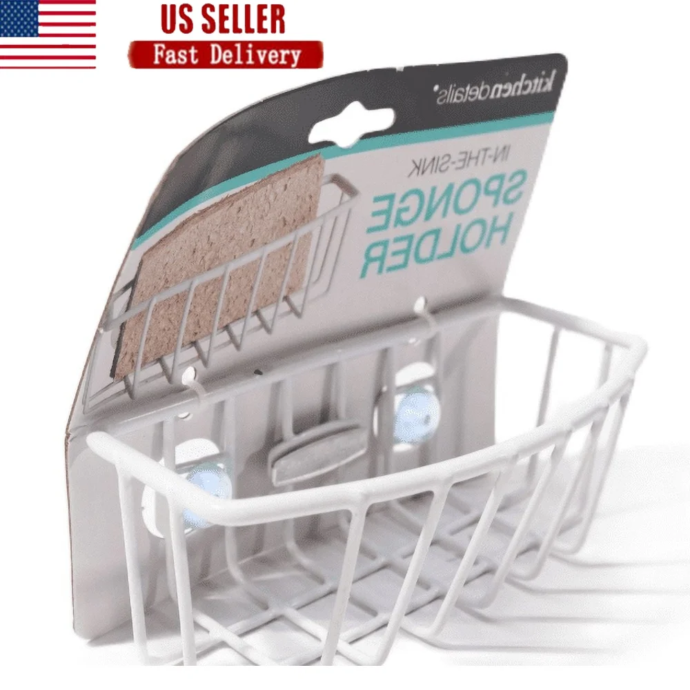 

Держатель губки на присоске, железная кухонная раковина, дизайн с открытой проволокой, устойчивый к ржавчине, прочный металлический монтажный аксессуар