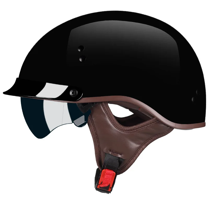 DOT Certified Half-Helmet Motorcycle Helmet Classic Vintage Helmet Lightweight Design Motorbike Helmet Cascos Para Moto