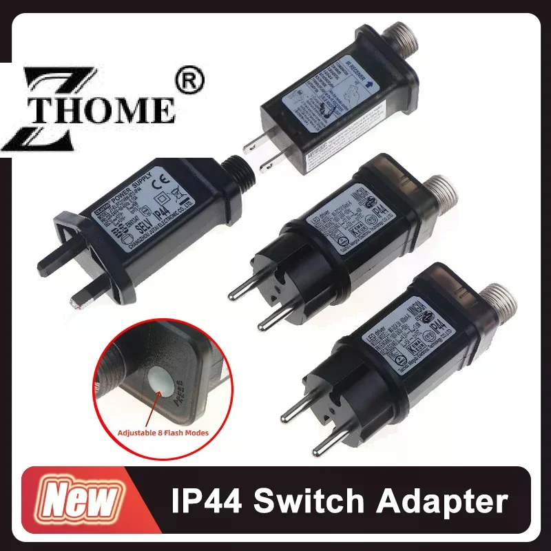 

Адаптер-переходник для розеток ЕС/Великобритании/США, IP44, водонепроницаемый, для лазерного освещения, блок питания AC 220В на 31/30/18/4.5В DC, 8 функций, SELV, для светодиодных ламп