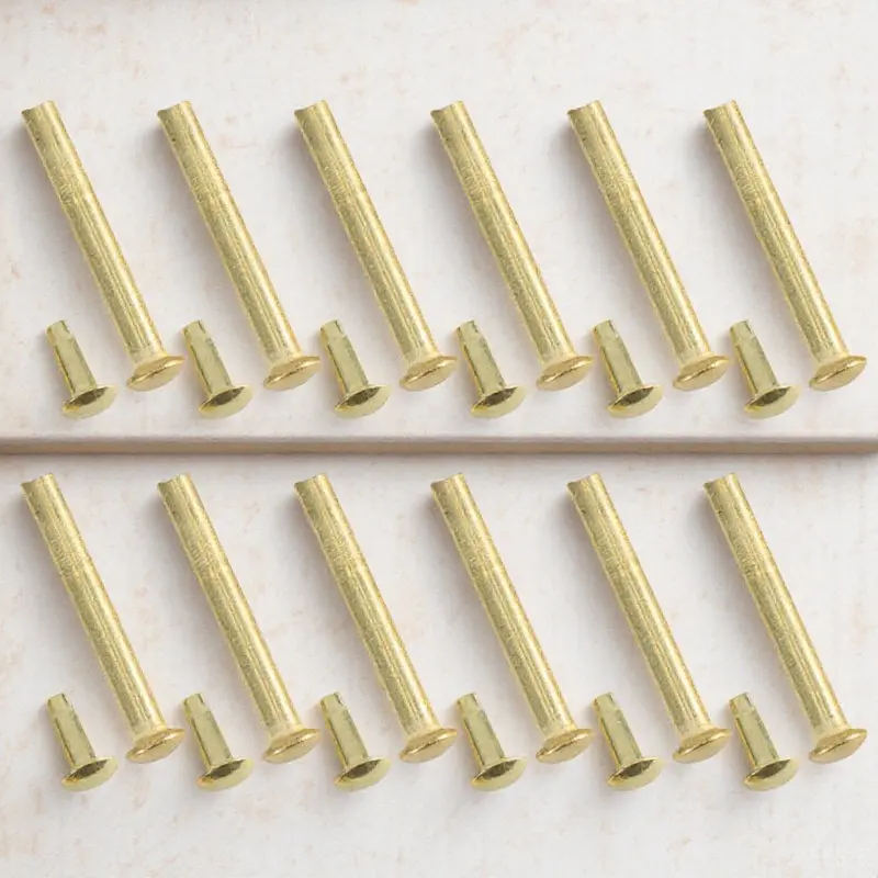 12Sets Folding Fan Repair Kit Metal Shaft Rivets and Nuts for Paper Bamboo Fans Easy Installation No Tools Required Fan Making