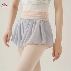 Ballet Women Dance Gymnastics Practice Adult Women Ballet Costume Lyric Mesh Culottes Double-Layer Multi-Wear