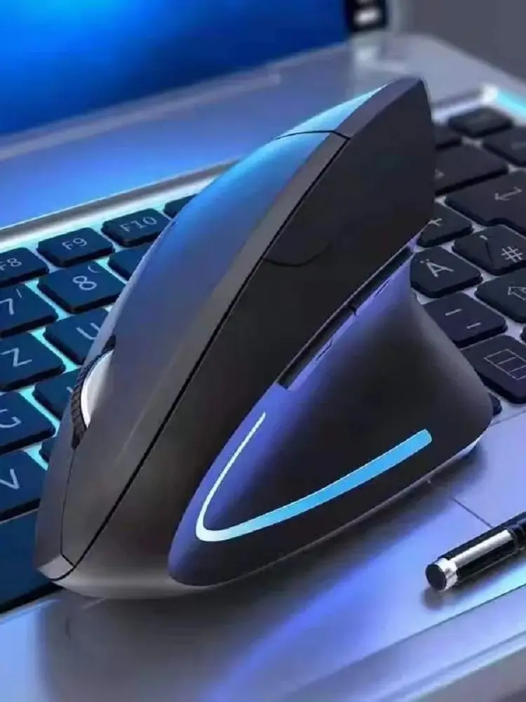 Souris verticale HOMEFISH ergonomique sans fil 2,4 GHz, optique, 3 DPI réglables 800/1200/1600, 6 boutons pour ordinateur portable PC