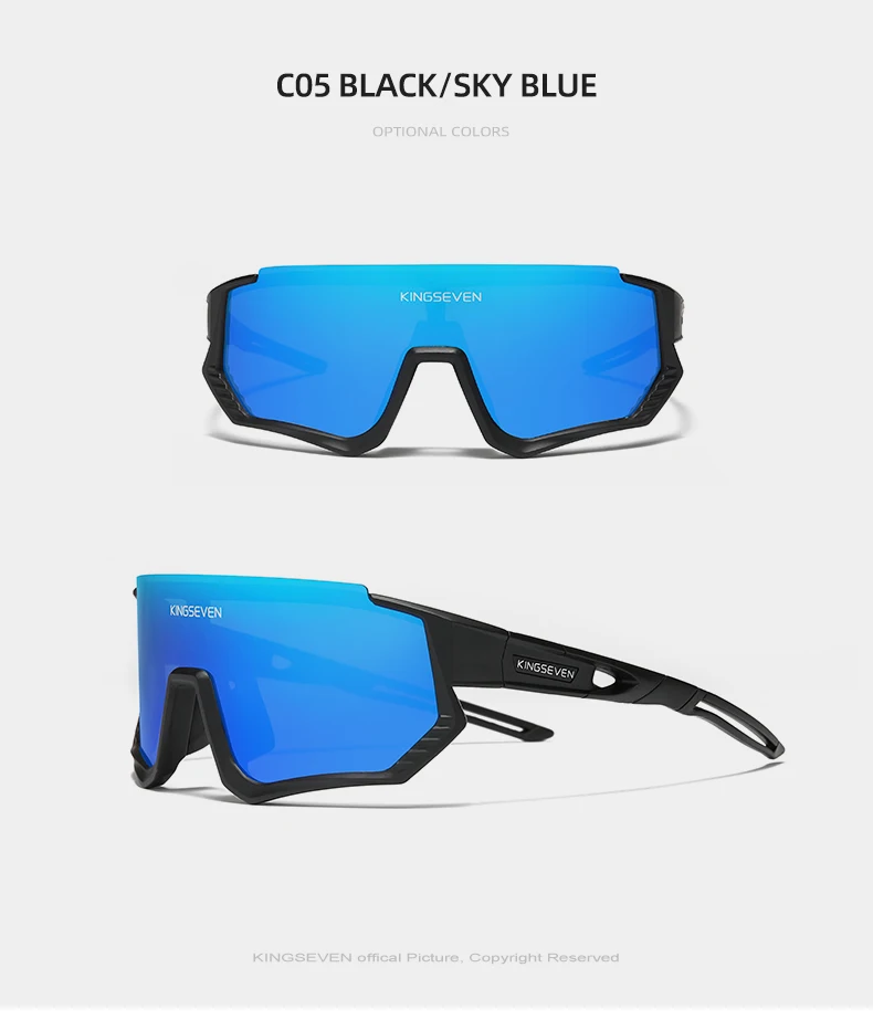 KINGSEVEN Radfahren Sonnenbrille Männer Frauen Mtb Fahrrad Brille UV400 Polarisierte Angeln Schutz Brillen Photochrome Fahrrad Brille – Detail 13