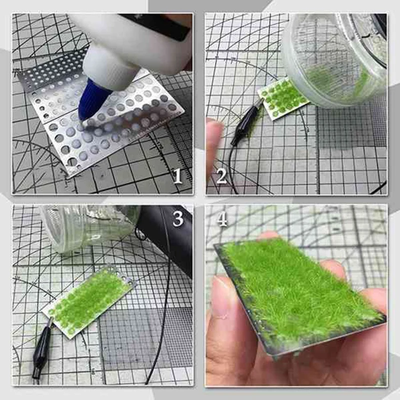 Miniature Scene Model Materia Flocking Static Grass Applicator Modeling Hobby Craft With Grass Planting Template Tool