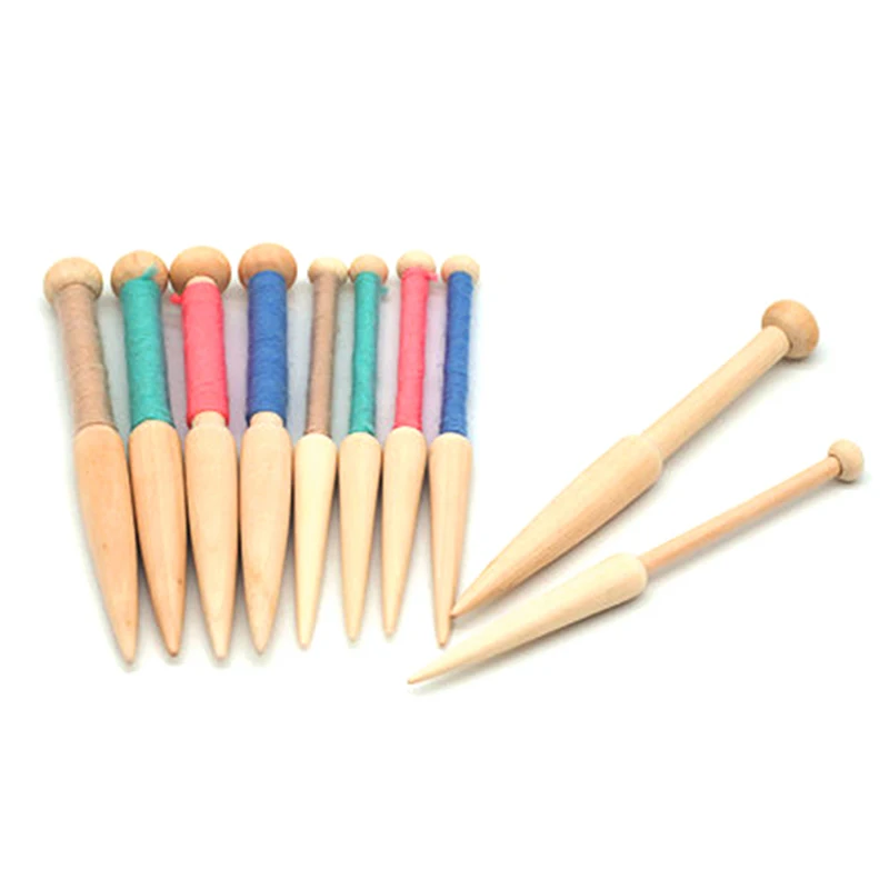 목재 직조 스웨터 스카프 태피스트리 보빈 크로셰 후크, DIY 직조 도구, 1PC