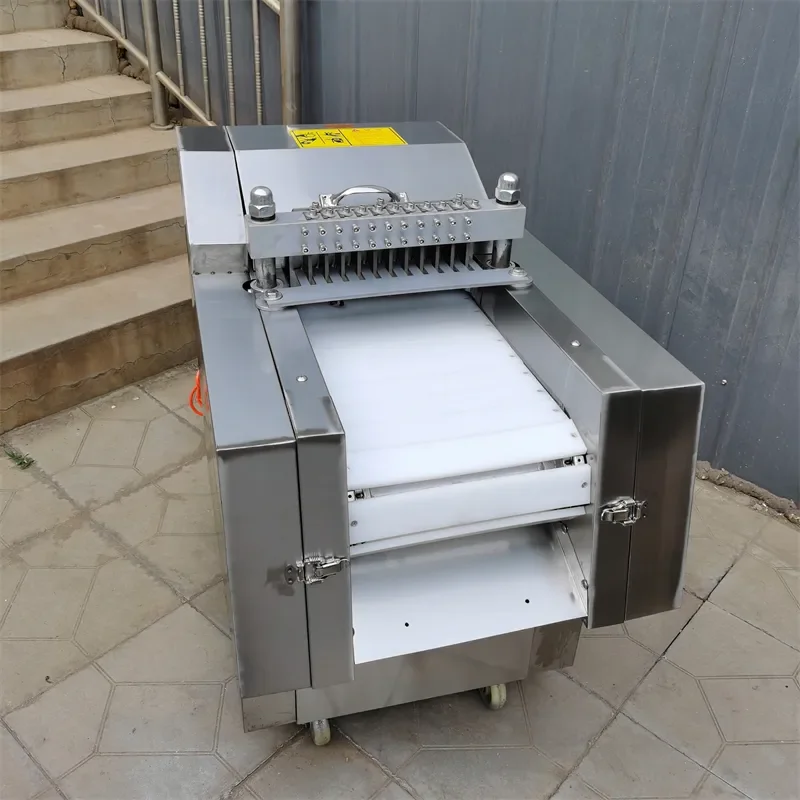 12.5 Heet verkoop LINBOSS Rvs Vlees Snijmachine Ruwe Kippenvlees Kubus Cutter Varkensvlees Huid Strip Snijmachine Bevroren Rundvlees Poult