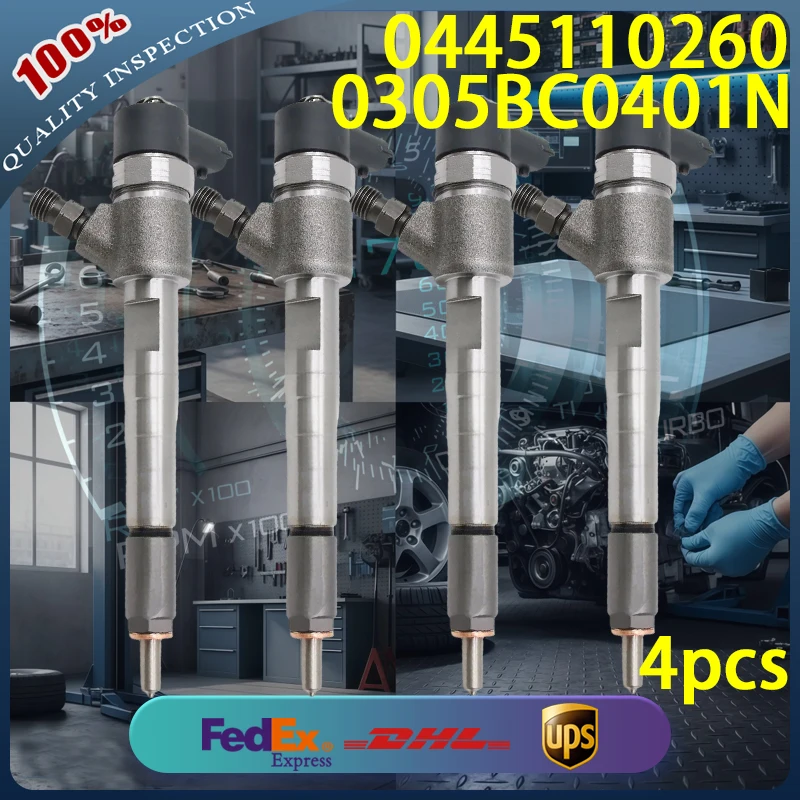 

0445110260 High Quality Common Rail Diesel Injector 0305BC0401N for Mahindra Scorpio 2.6 Diesel Engine 4pcs