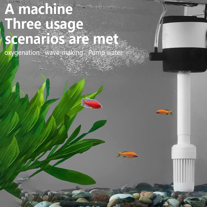 

Fish Tank Built-In Filter 3-In-1 Silent Water Purification Circulation Oxygenation Wave Pump Aquarium High Flow Filter Supplies