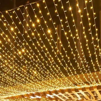 100M 200M 500M Ghirlanda di Natale Luci da esterno per le vacanze Festa di nozze Fata Luce Albero di Natale Luce della stringa