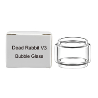 Dead Rabbit V3 RTA Glass Transparent V1 V2 M Fat Rabbit 2 Replacement Bubble Fat Straight Glass Tube