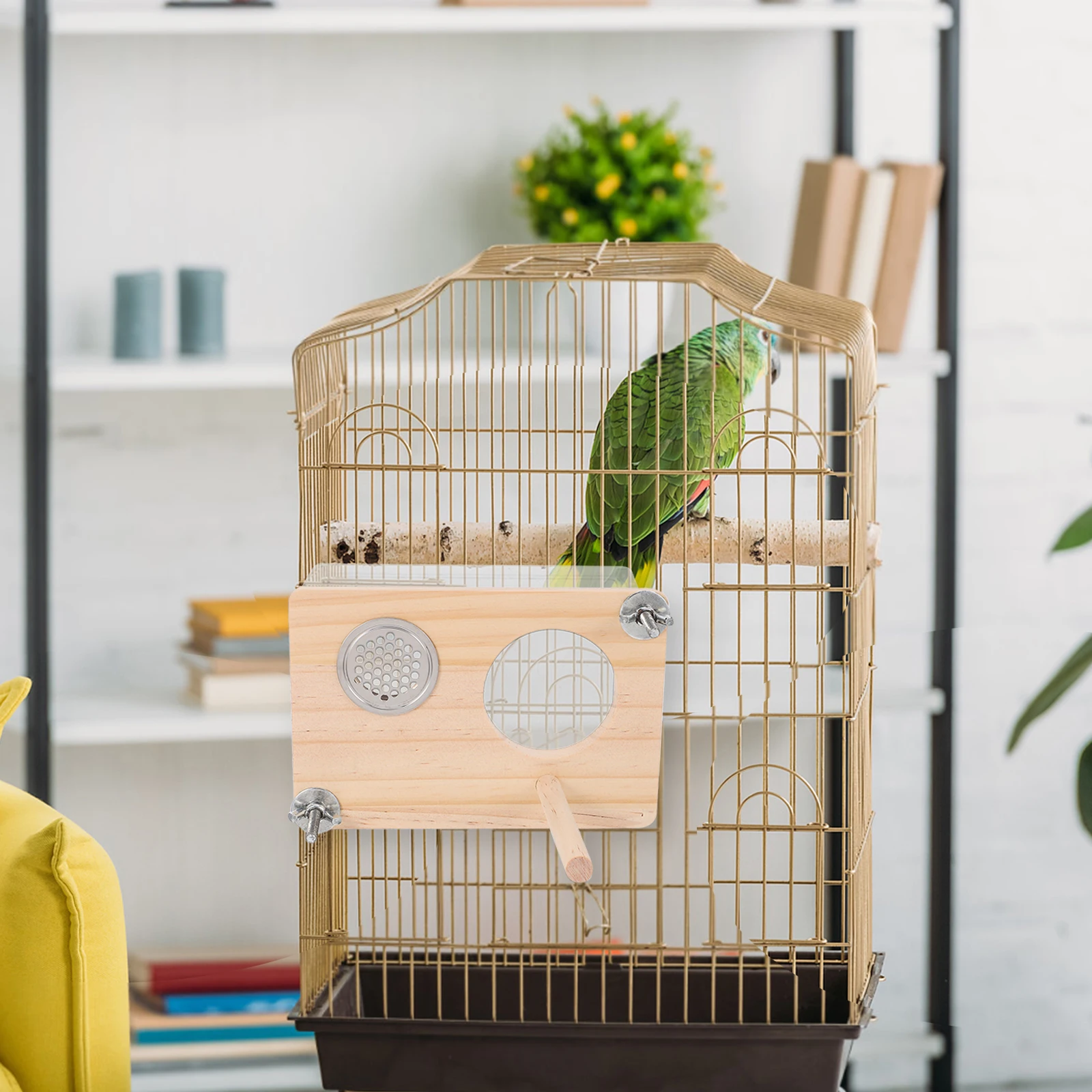 

Wooden Nesting Parakeets With Clear Window Breeding House Easy Assembly Hatching Warmth Retention Large Transparent Design For