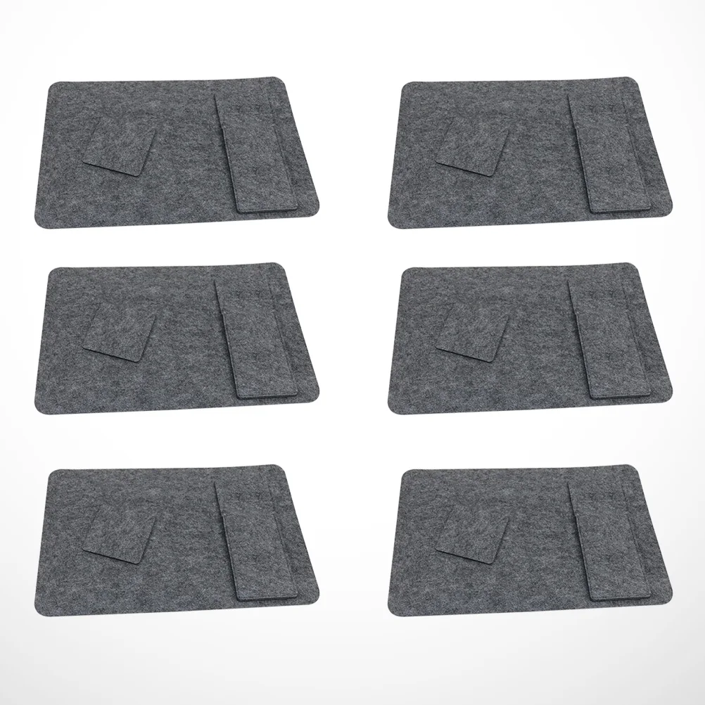 

6 Sets Place Mats Table Protector Dinner Felt Placemat Cup Placemats Kit Dining
