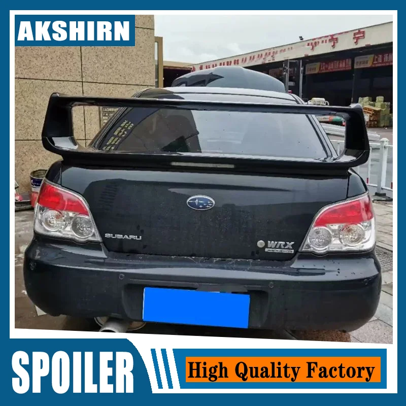 

YKSRDNF High Quality Plastic FRP gloss Black or Prime Rear Wing Spoiler for Subaru Impreza WRX STI 2004-2007