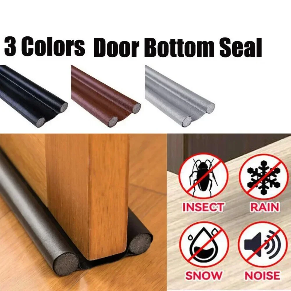 

93CM Flexible Door Gap Bottom Seam Sealing Bathroom Door Seal SoundProof Dust Strip Waterproof Guard Sealer Stopper Double Stick