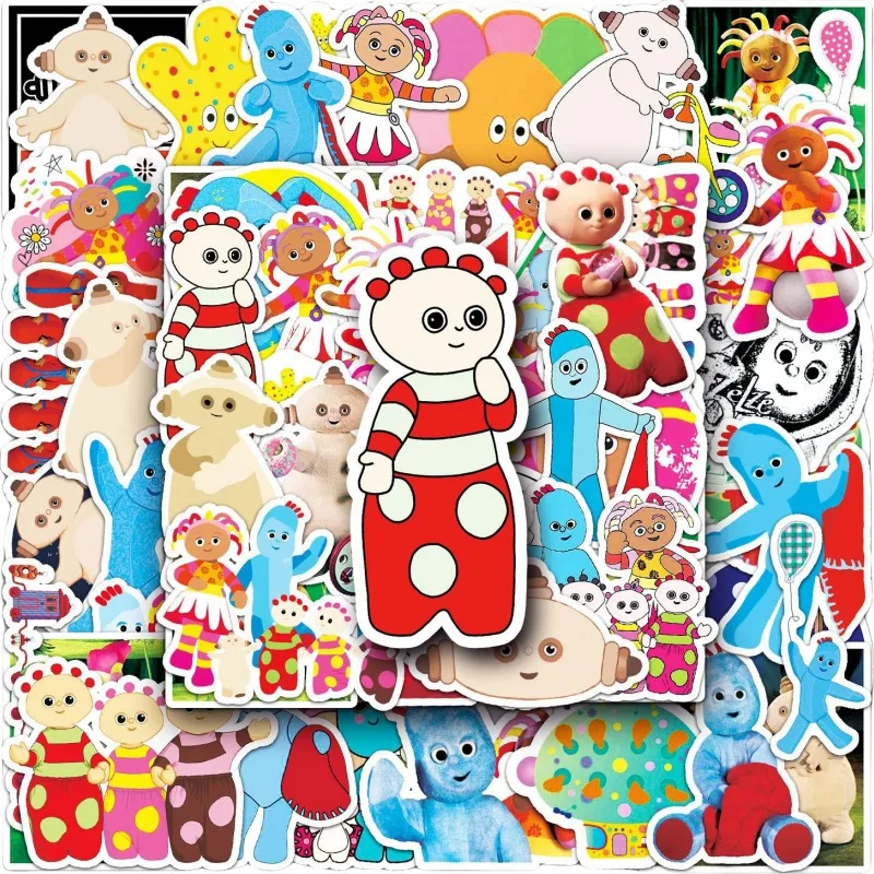 50pcs in The Night Garden Animated Stickers Luggage Car Stationery Mobile Phone Scooter Laptop Refrigerator Decoration Stickers