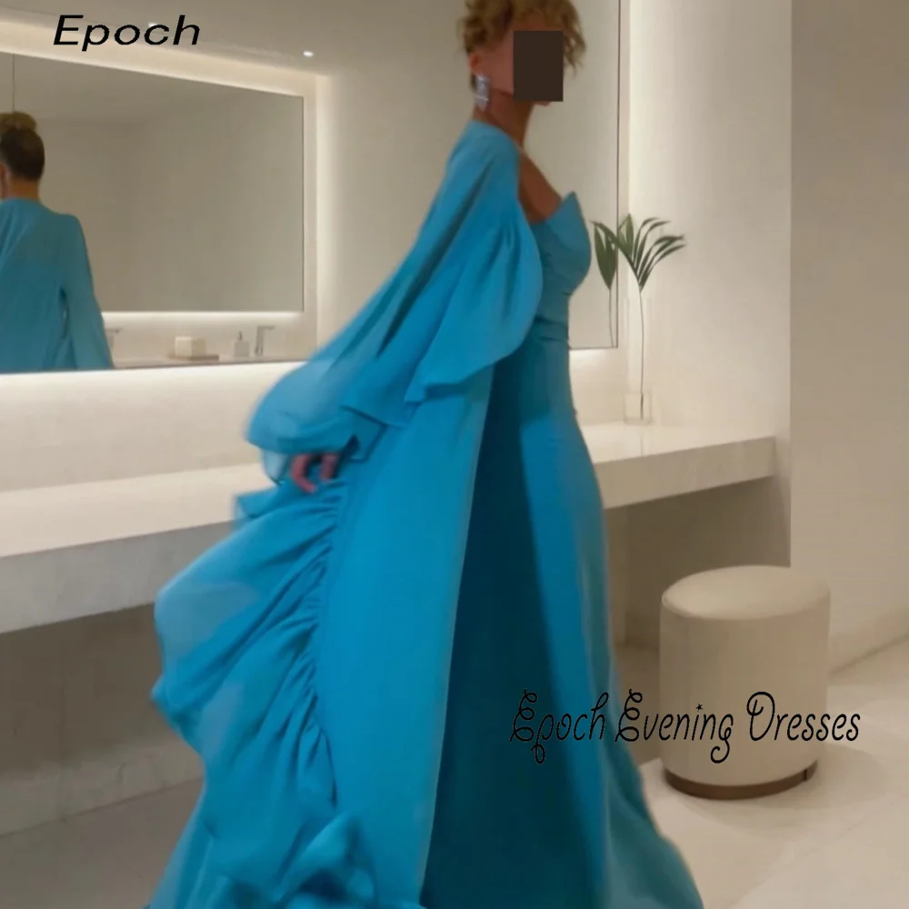 Epoch Formal Occasion abito da sera muslimexatextial horizons impact elegante senza spalline abito da ballo lungo fino al pavimento con scialle per le donne 2024