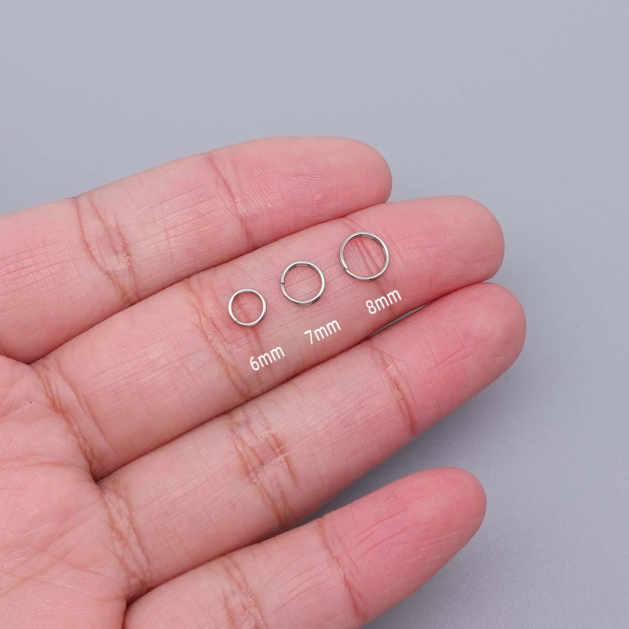 BULK 250/1000/S5000pcs Small Stainless Steel Split Rings 6/7/8/10/12/14mm Double Jump Metal Craft Jewelry Key Chains Findings