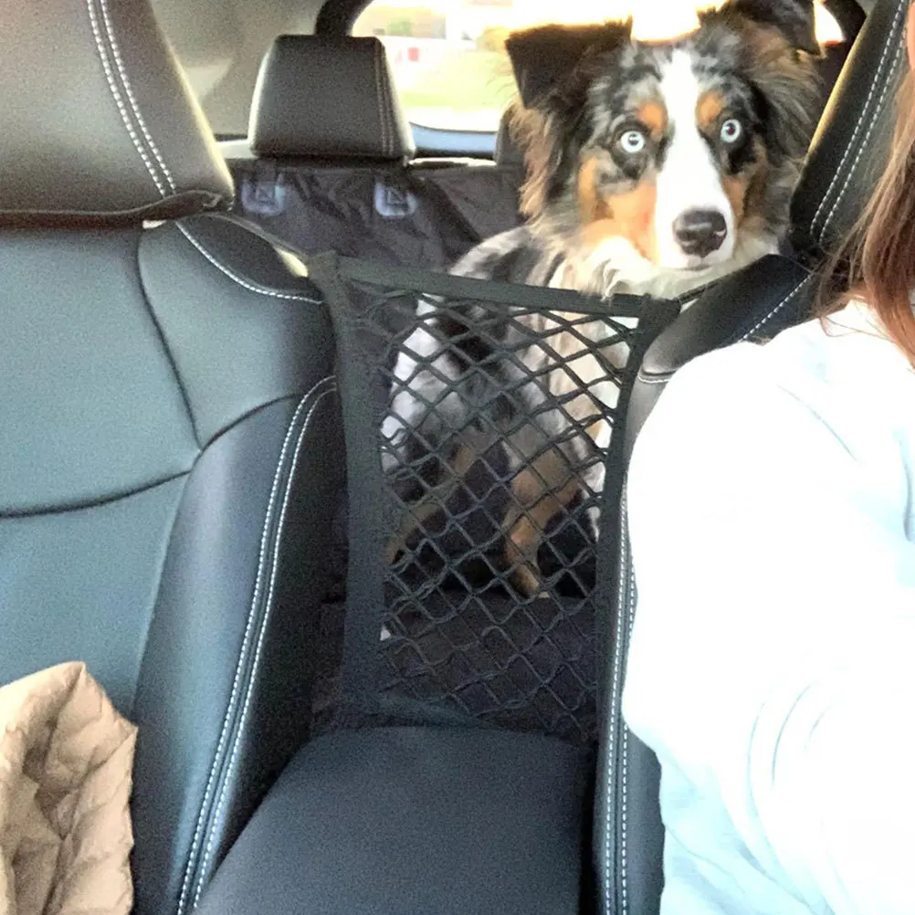 

Pet Car Backseat Barrier Oxford Fabric Lightweight Ventilated Mesh Window Vehicle Dog Fence Auto Safety Net For Dogs Foldable