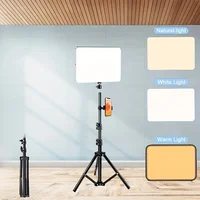 Luz de relleno de vídeo de 10,0 pulgadas con trípode ajustable, soporte de 43,31 pulgadas, adecuado para fotografía de flash de estudio, fotografía de maquillaje