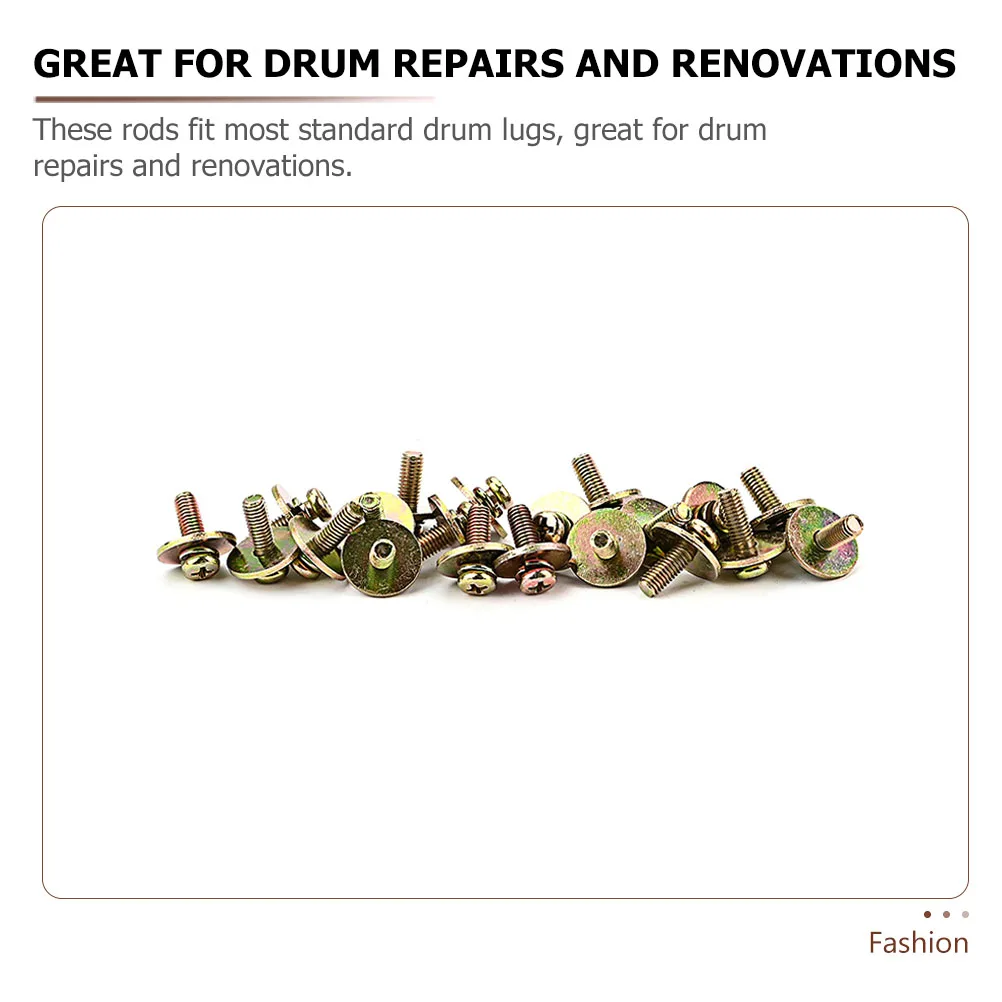 

20pcs Screws Metal Mounting Snare Mounting Screws Snare Lug Claw Hooks Accessories Durable Drum Parts Fits Standard Lugs