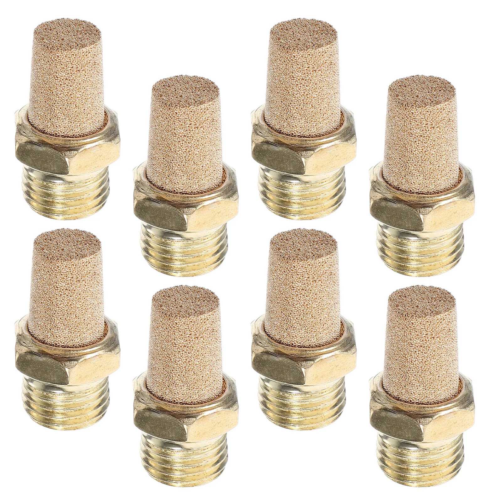 

8pcs Solenoid Muffler Valves Cylinder Replacement Solenoid Valves Parts Valve Replacement Cylinder Fitting 1/4\