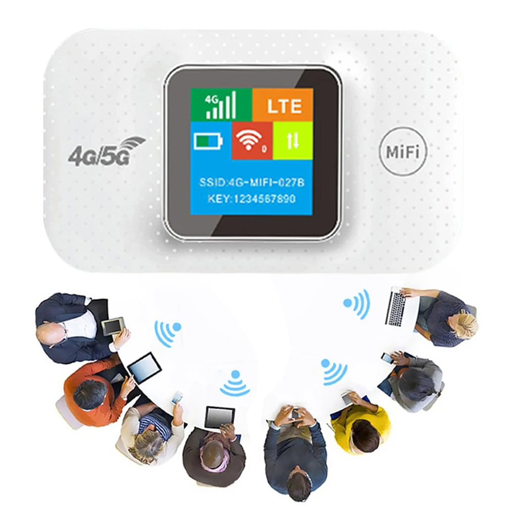 4G LTE نقطة اتصال واي فاي محمولة 3000mAh 150Mbps نقطة اتصال متنقلة للجيب تدعم 8 إلى 10 مستخدم مع فتحة بطاقة Sim نقطة اتصال خارجية صغيرة