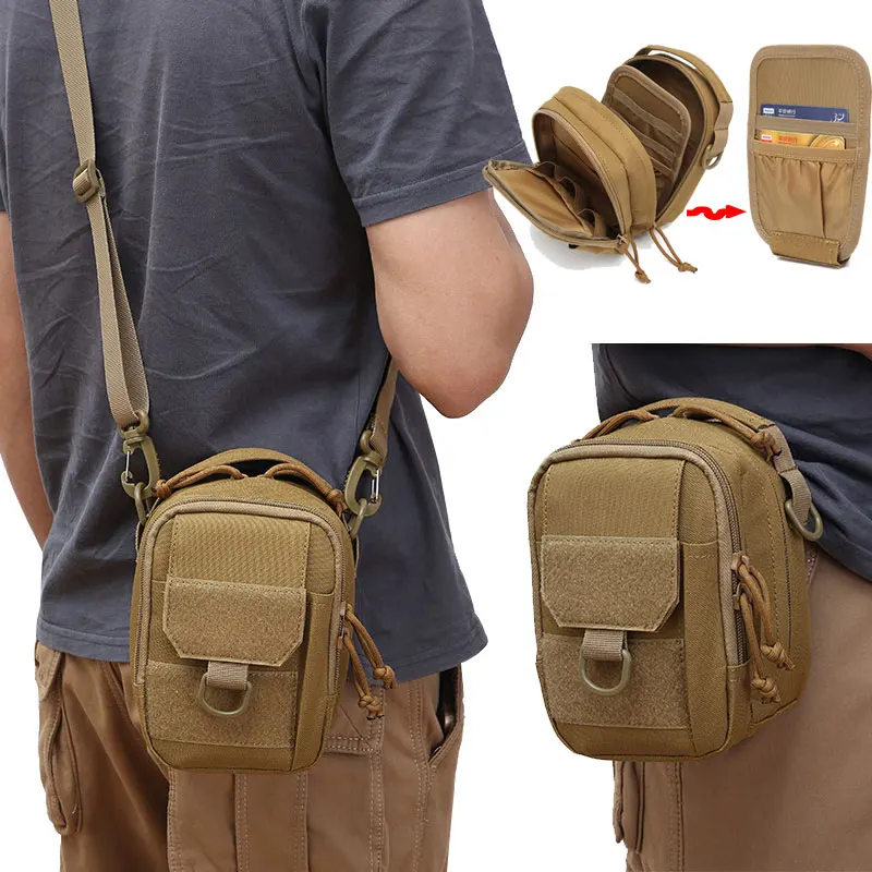 Waist Bag Multifunctional Tactical Crossbody Bag Molle Outdoor Sports Fanny Pack Wear-Resistant Storage Casual Phone Bags Y20A