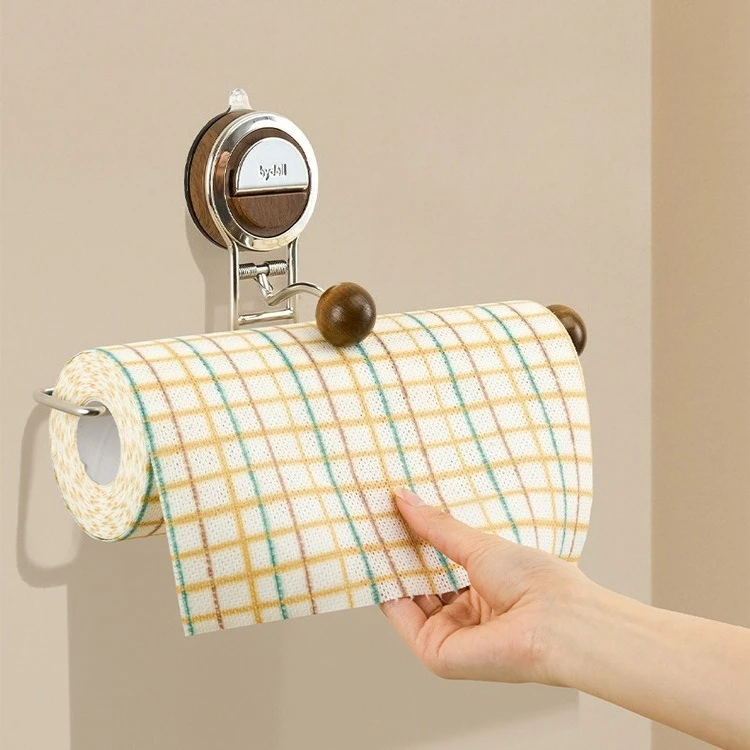 

Kitchen Towel Holder Suction Cup Hooks for Home Wall No Trace Adhesive Hook Hole Free Hanger Strong Holder Kitchen Accessories