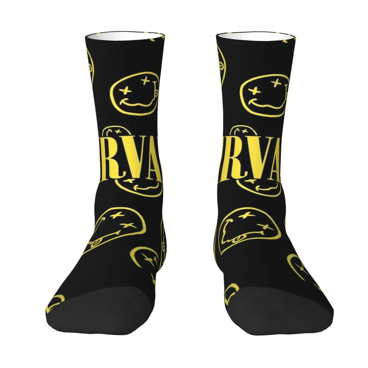 Funny Happy Men Women Socks N-Nirvanas Product Comfortable Sweat Band Absorbing Dress Socks