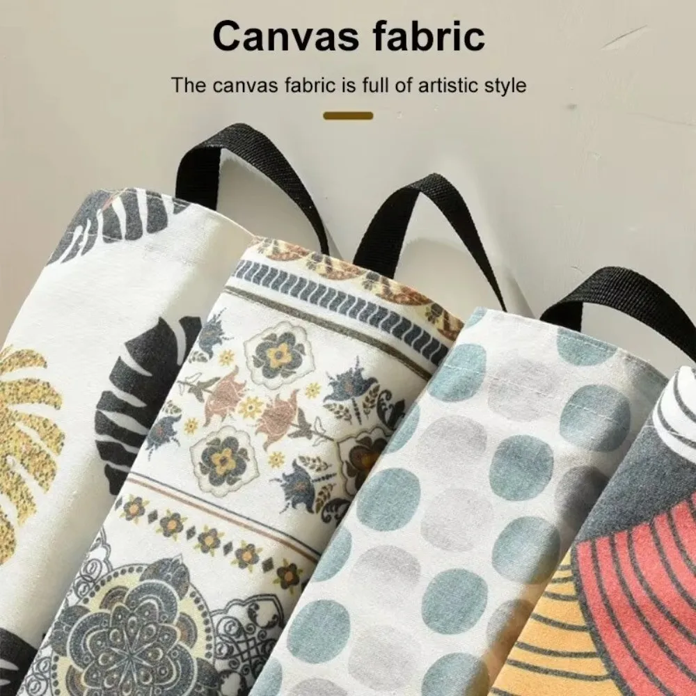 Printed Pattern Plastic Bag Holder Breathable Cloth Storage Dispensers Trash Bags Holder Pull-out Wall-mounted