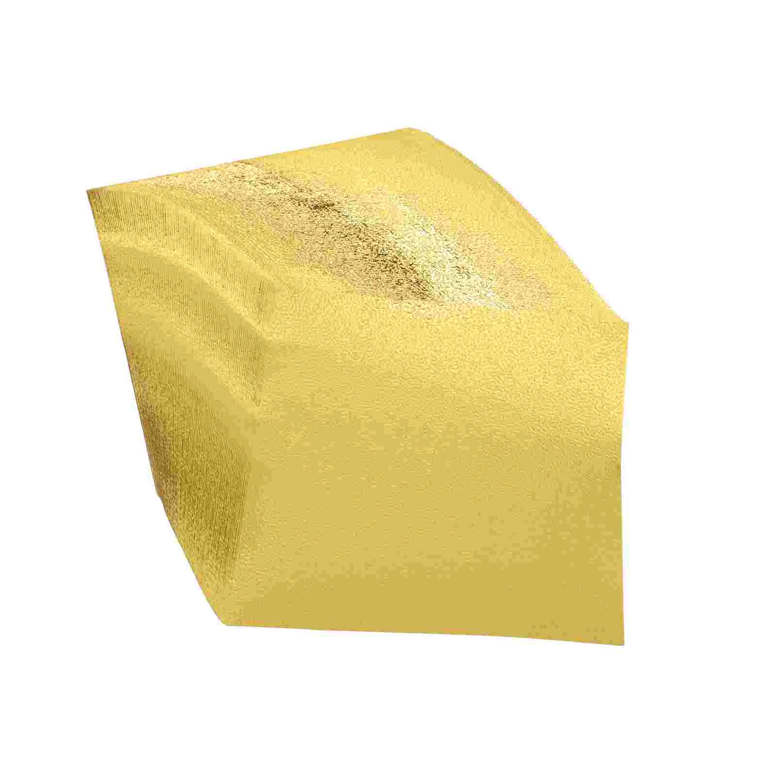 

100 Pcs Origami Paper DIY Hand Square Folding Golden Crafts Handicraft