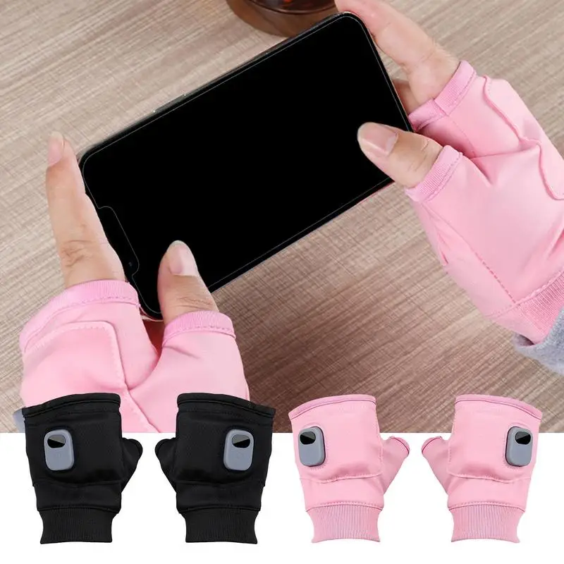 USB Electric Heated Gloves for Women, 2000mAh Battery, 3 Speed Adjustable, Touch Screen Smart Heating Winter Warmer