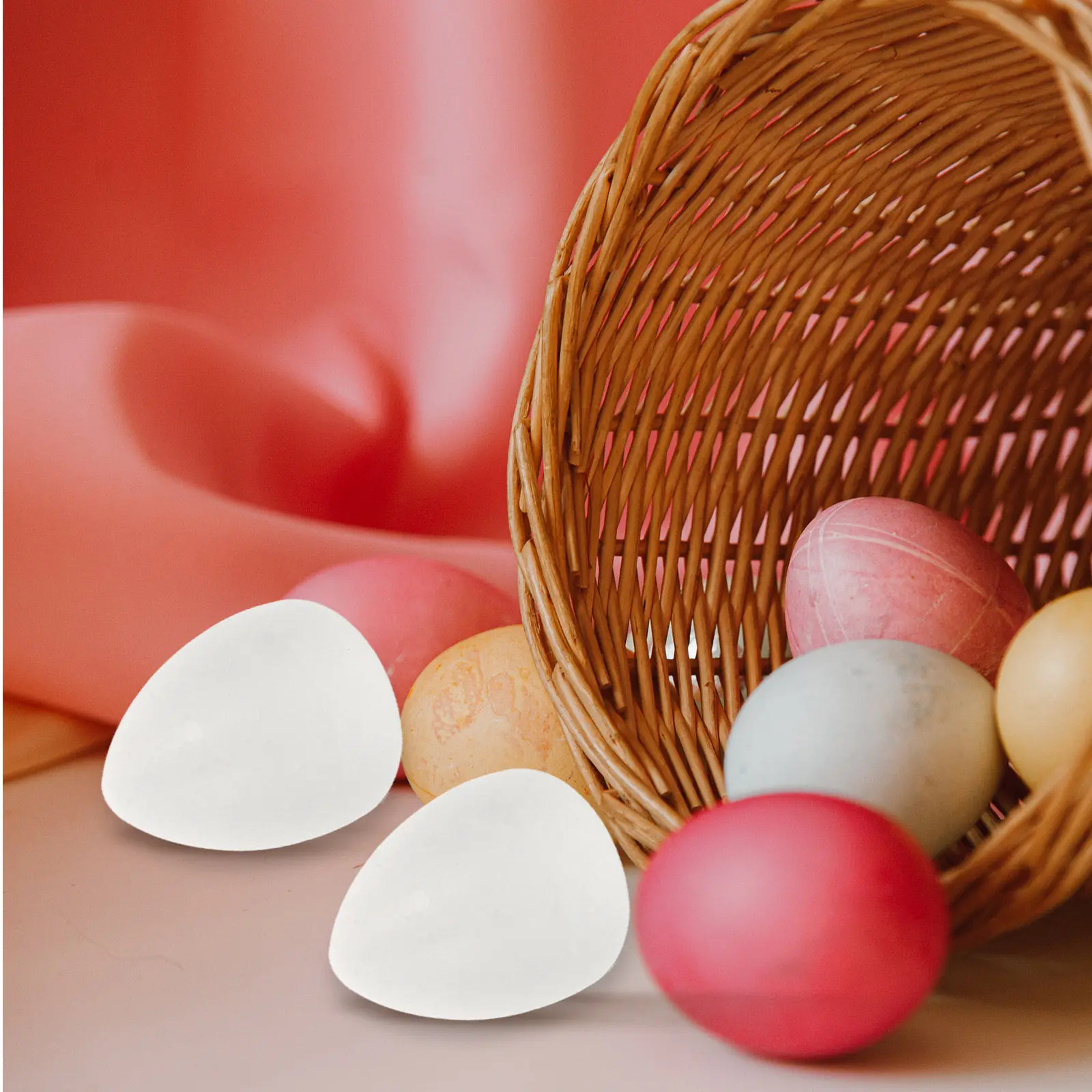 

50Pcs Foam Flower Heart DIY Water Drop Shaped Paintable Crafts Creative DIY Projects Easy Storage Foam Decor for Holiday Party