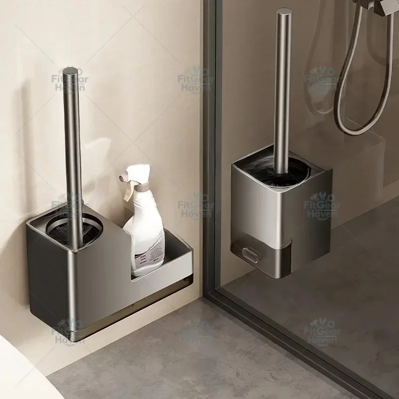 Toilet Brush Gap Brush Toilet Bathroom Brush No Dead Ends Wall Hanging No Punching Toilet Cleaning