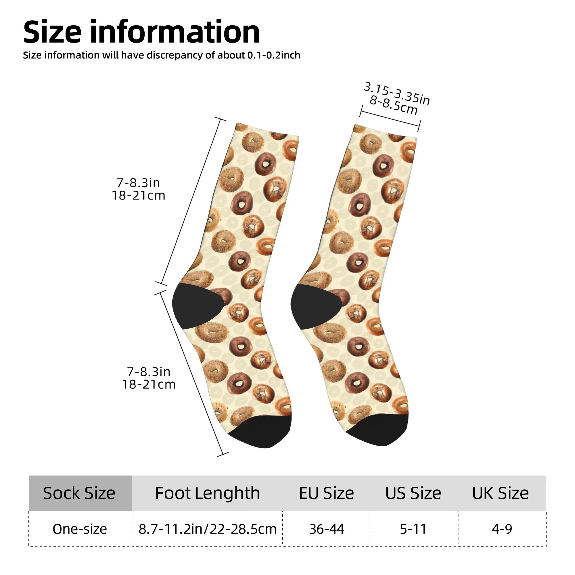 Kaos Kaki Roti Bagel Musim Semi Kaos Kaki Kasual Pasangan Kaos Kaki Lembut Bernapas Kaos Kaki Bermotif Kaos Kaki Olahraga Lari Anti Selip