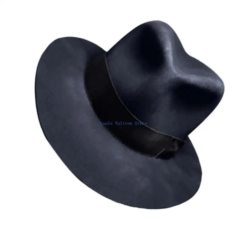 L5YB لعب الأدوار فيدوراس قبعة مسطحة TopHat الكبار للجنسين السحرة قبعة تنكرية زي قبعة