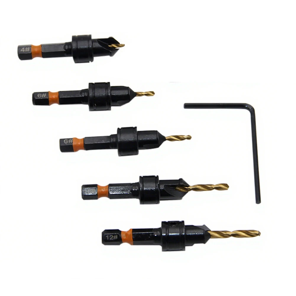 

DIY Woodworking Project Adjustable Drill Bit Clean Burr-free Holes Combined Drilling Countersinking For Impact Drills
