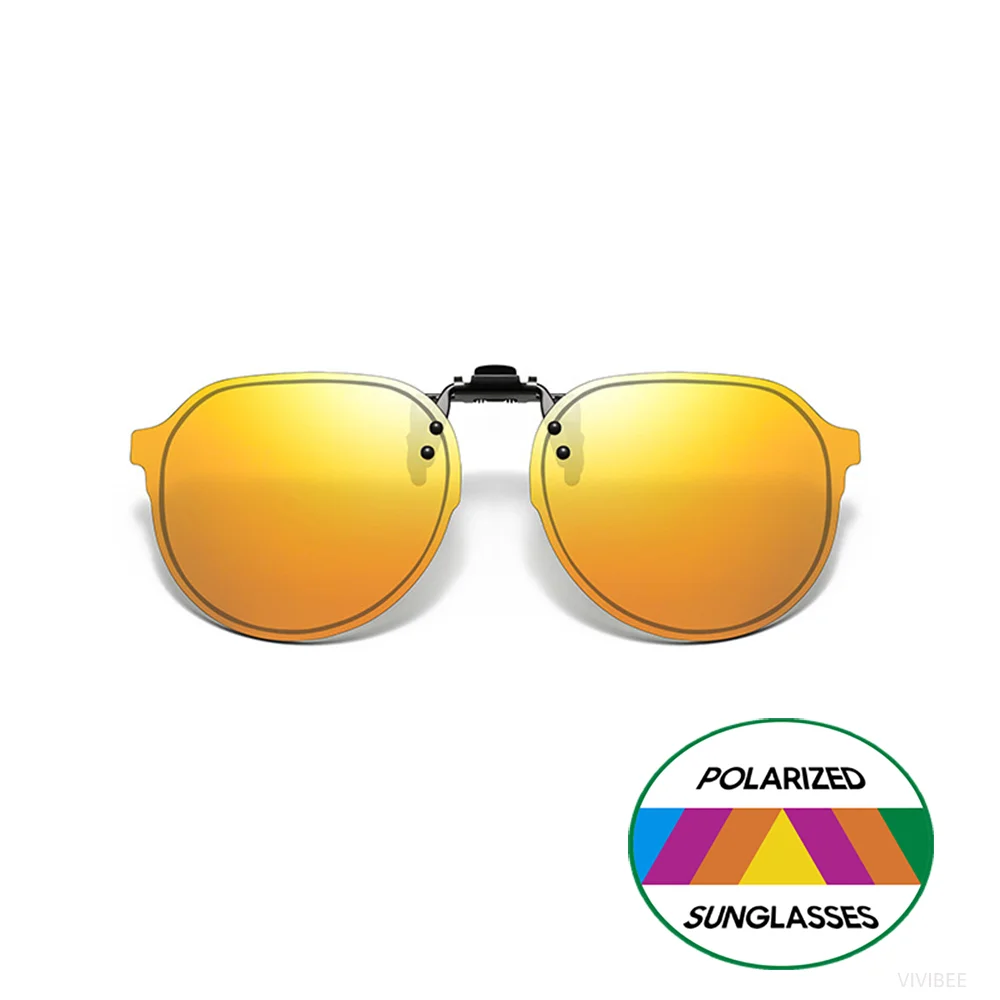 VIVIBEE Männer Polarisierte Rote Angeln Objektiv Flip Up Clip auf Sonnenbrille Frauen UV400 Große Größe Fahren Sonnenbrille mit Clips – Detail 16